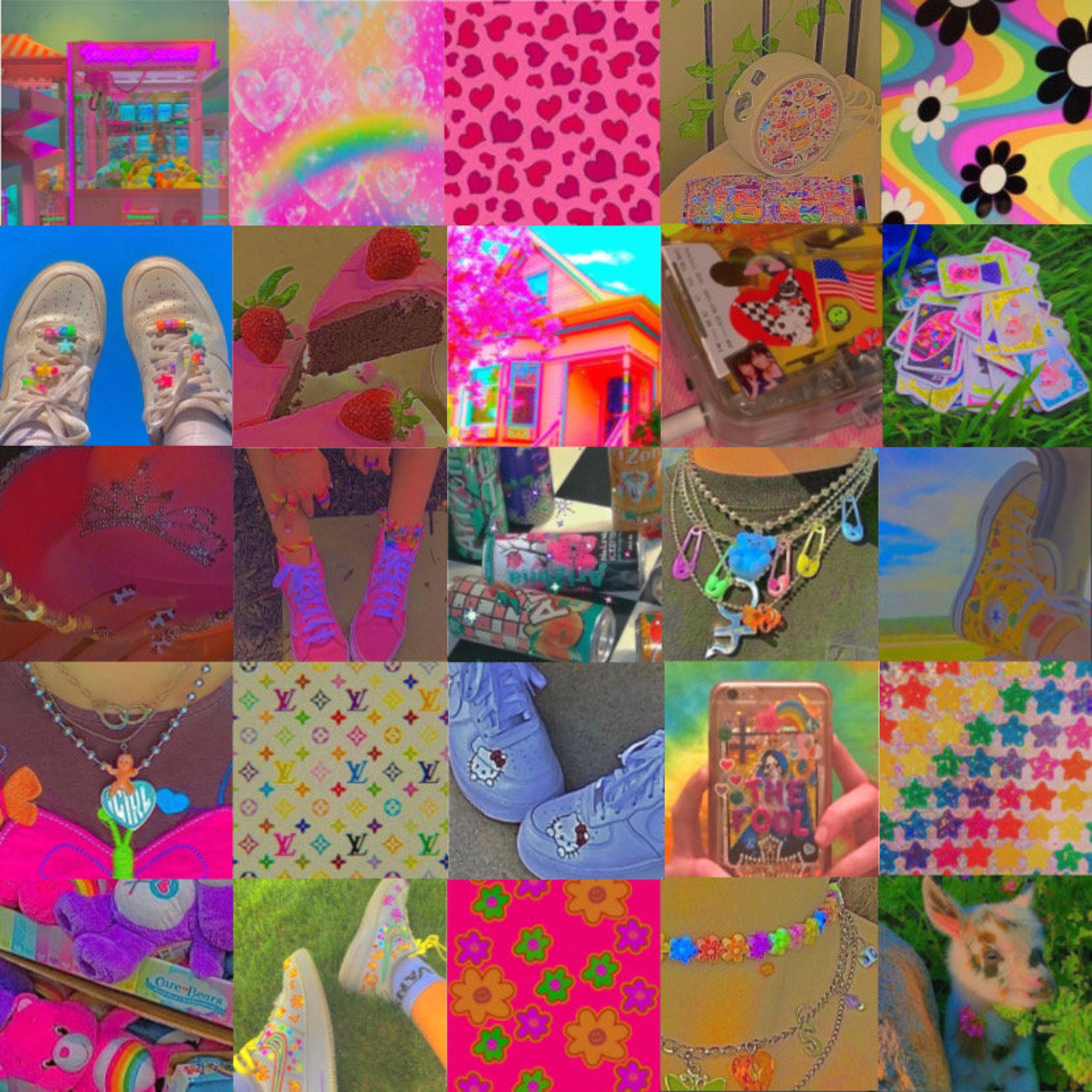 Kidcore Wall Collage Kit Kidcore Room Decor College Dorm Etsy