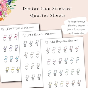 Doctor Icon Stickers - Dr. Afspraak / Herinnering - Planner stickervellen