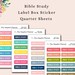 Bible Study Label Box Stickers Scripture Study Reminder Sticker Sheets ...
