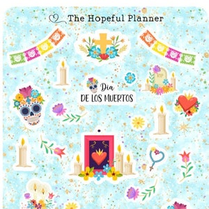 Dag van de Doden / Dia de los Muertos - Decoratieve Iconen - Planner / Journal Sticker Sheet