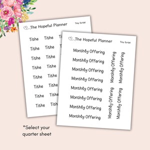 Adesivos para Planejador Pequeno - Dízimo e Oferta Mensal - Folhas de Adesivos Cristãos imagem 4
