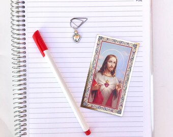 Sacred Heart Charm Paperclip Bookmark – Catholic Planner Accessory