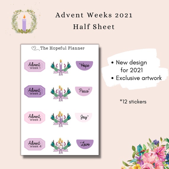 Advent Weeks 2021 Stickers Christian Planner Journal Etsy Advent Weeks 2021 Stickers Christian Planner Journal Etsy