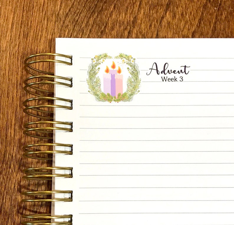 Advent Weeks and Wreaths V1 Stickers Liturgical Planning - Etsy