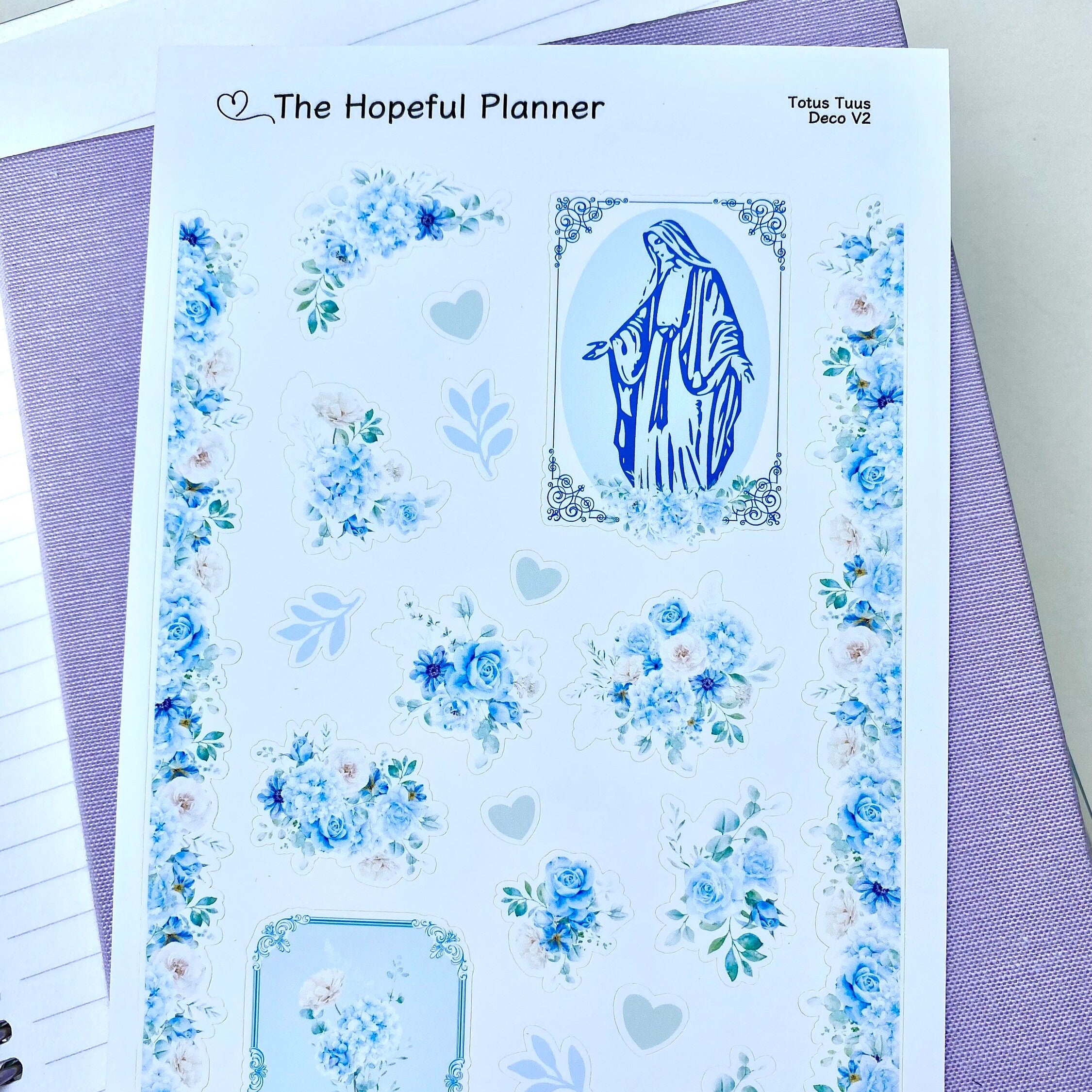 Devotion Sticker Marian Decorative Stickers *NEW* Set 2 - Blessed Virgin Mary Devotion ...