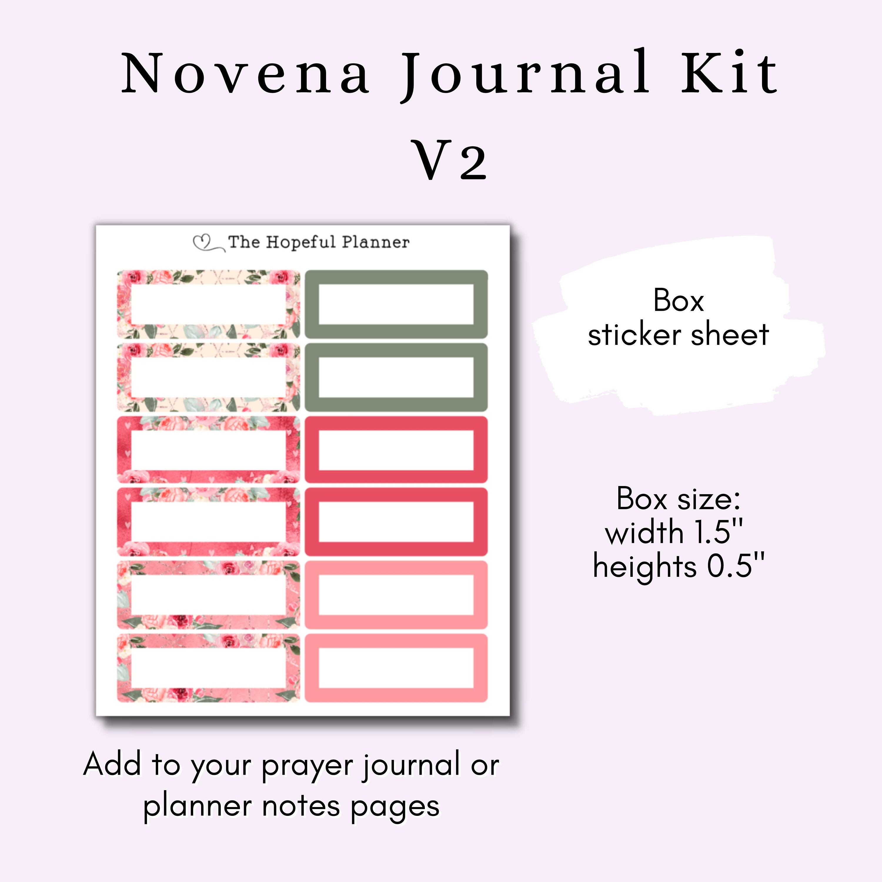 Novena Prayer Journal Sticker Kit V2 Catholic Devotion / Etsy