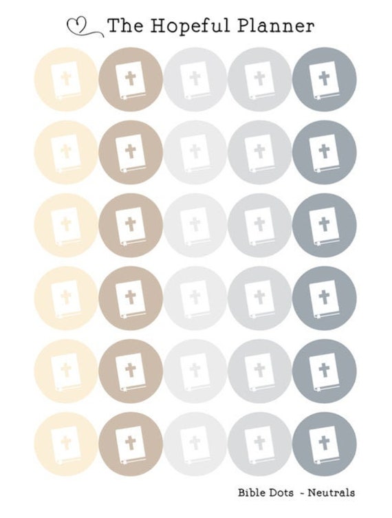 Tiny Cross Stickers Pastels Brights Christian Planner Sticker Sheets Neutrals