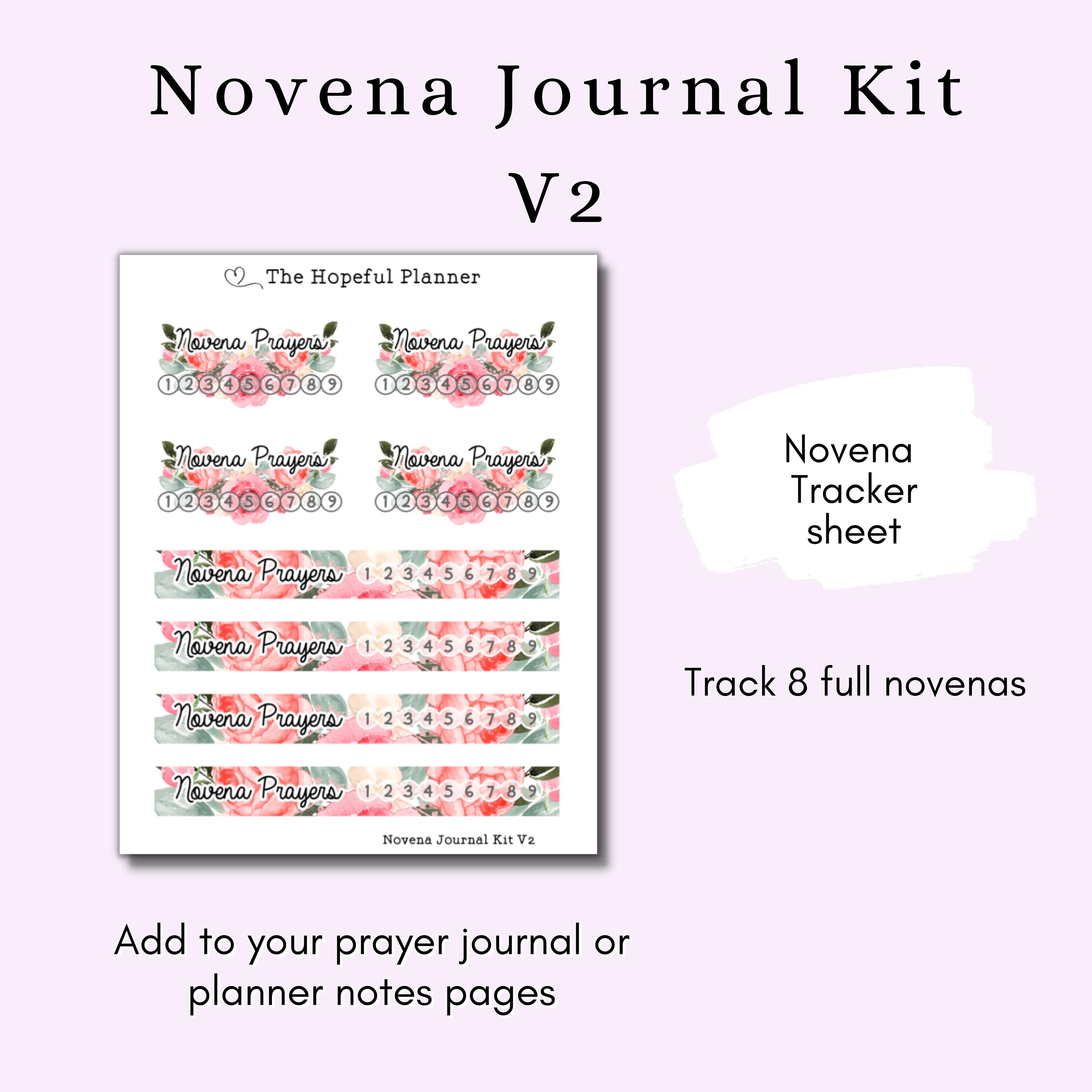 Novena Prayer Journal Sticker Kit V2 Catholic Devotion / Etsy