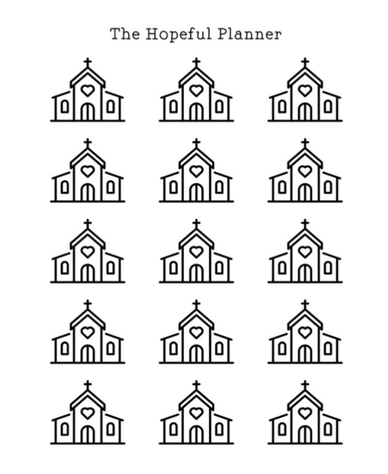 Church Icon Sticker Dollar Sheet