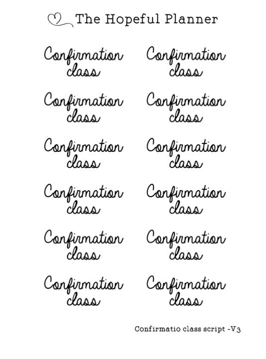 Confirmation Class Script Sticker - Catechism Class Reminder - Catholic ...
