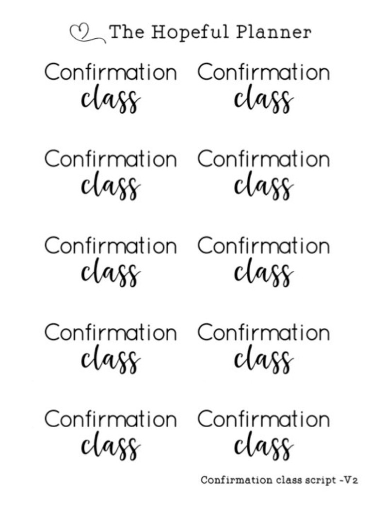 Confirmation Class Script Sticker - Catechism Class Reminder - Catholic ...