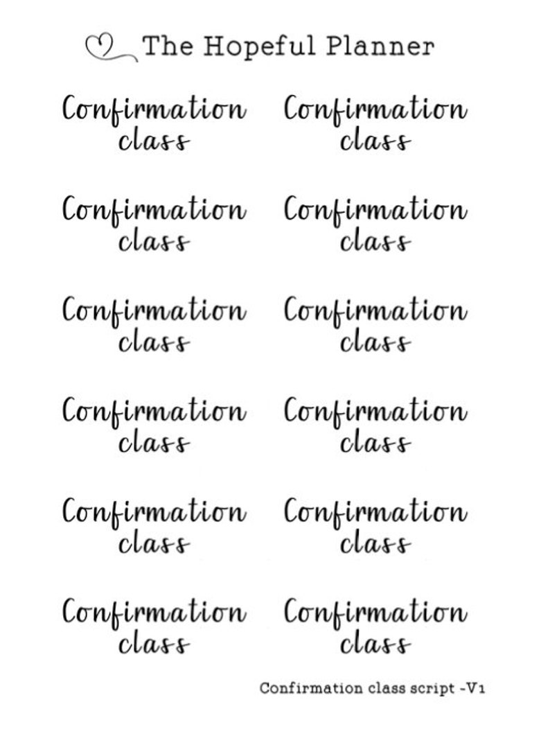 Confirmation Class Script Sticker - Catechism Class Reminder - Catholic ...