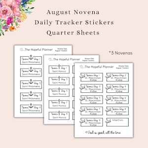 AUGUSTUS maandelijkse noveendoos stickers - sticker traditioneel katholiek gebed - noveentracker - toewijdingsherinnering - planner stickervellen