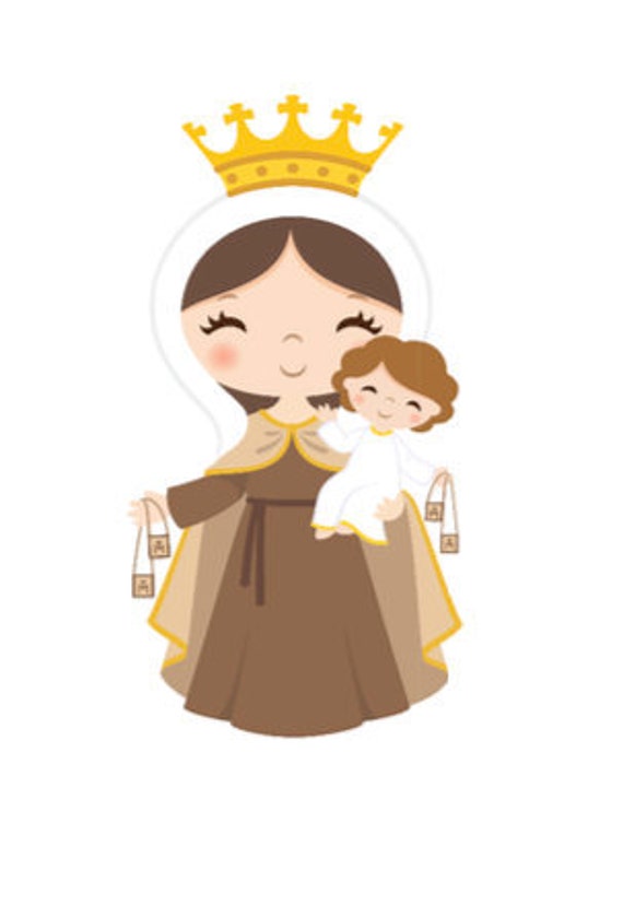 Our Lady of Mount Carmel Sticker Marian Icon Catholic | Etsy