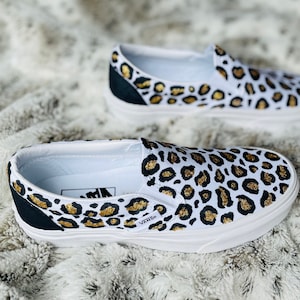 Glitter Leopard Print Womens Vans