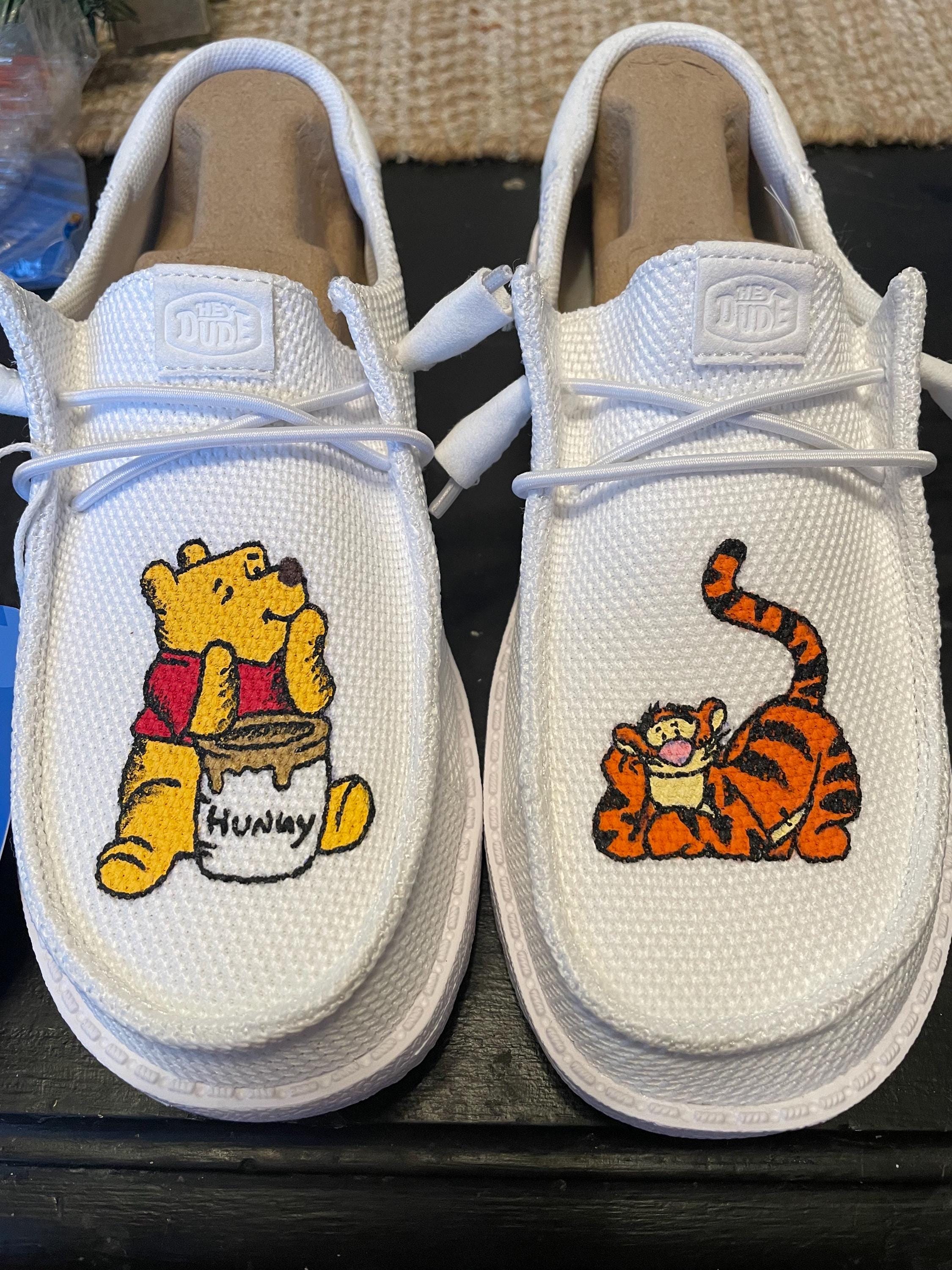 Hey Dudes Winnie The Pooh Vans Slip Ons Winnie The Pooh