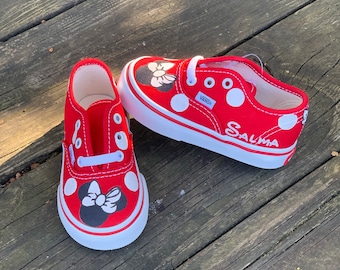 Red Minnie Mouse Toddler Youth Vans