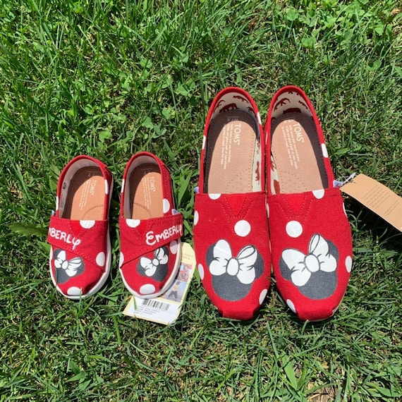 Mommy \u0026 Me Minnie Mouse TOMS | Etsy