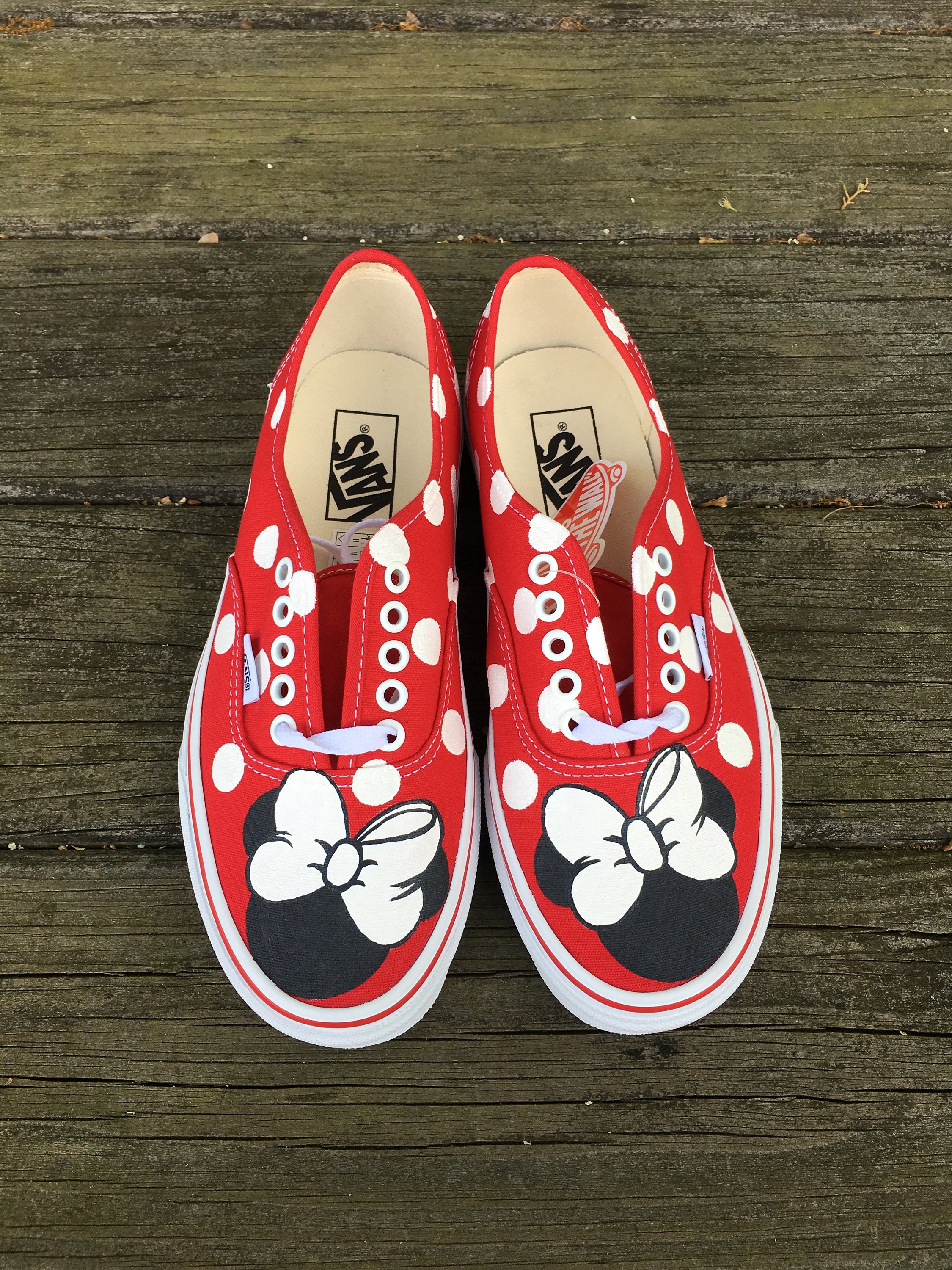 Minnie Mouse Womens Vans | Etsy