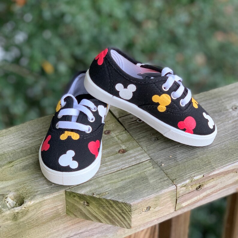 Tricolor Mickey Mouse zapatos para niños | Etsy