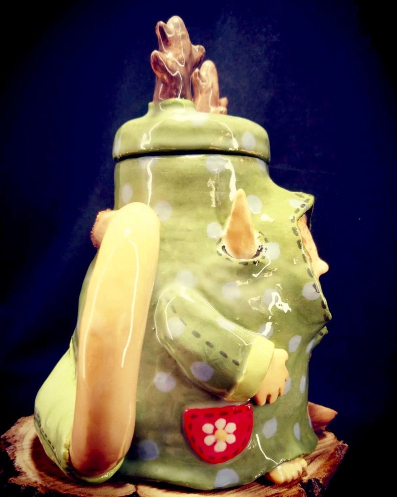 Clay Teapot. Unique Handmade Pottery Teapot Guardian of the Etsy