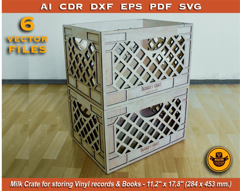 Milk Crate Storage Box for Toys Vinyl Record Organizer Etsy