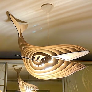 Do It Yourself WHALE Pendant Light. DIY Kit Ceiling Chandelier / Wall Light Sconce. Whale Self Assembly Kit Nursery Night Lamp Birthday Gift image 8