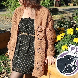 Fall For Me Cardigan Crochet Pattern, autumn, sweater, boyfriend cardigan, granny cardigan, oversized, pdf, digital download