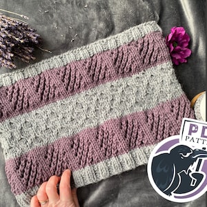 Lattices Infinity Scarf Knitting Pattern: Eyelet Lace Cowl (PDF Pattern)