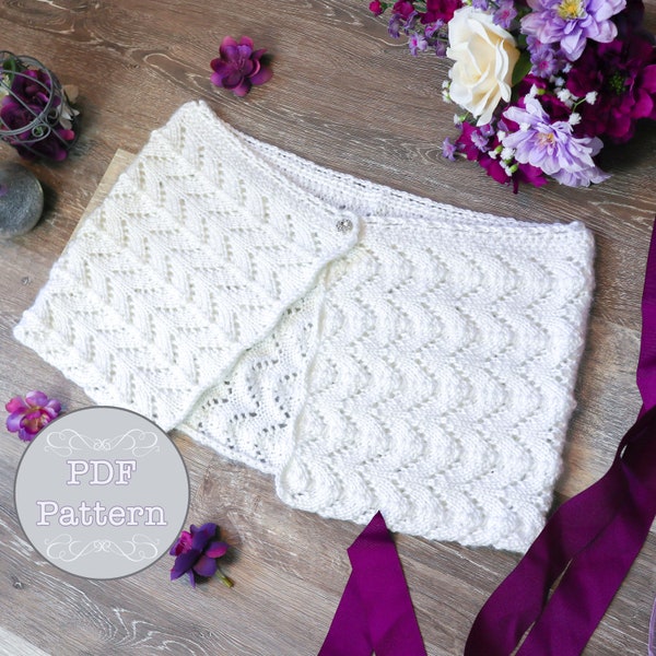 Happy Wedding Shawlette Knitting Pattern, shawl, stole, wrap, bridal, bride, pdf, digital download, knit