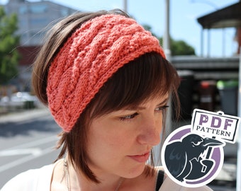 Seed Stitch Cable Headband Knit Pattern: Ear Warmer (PDF Pattern)