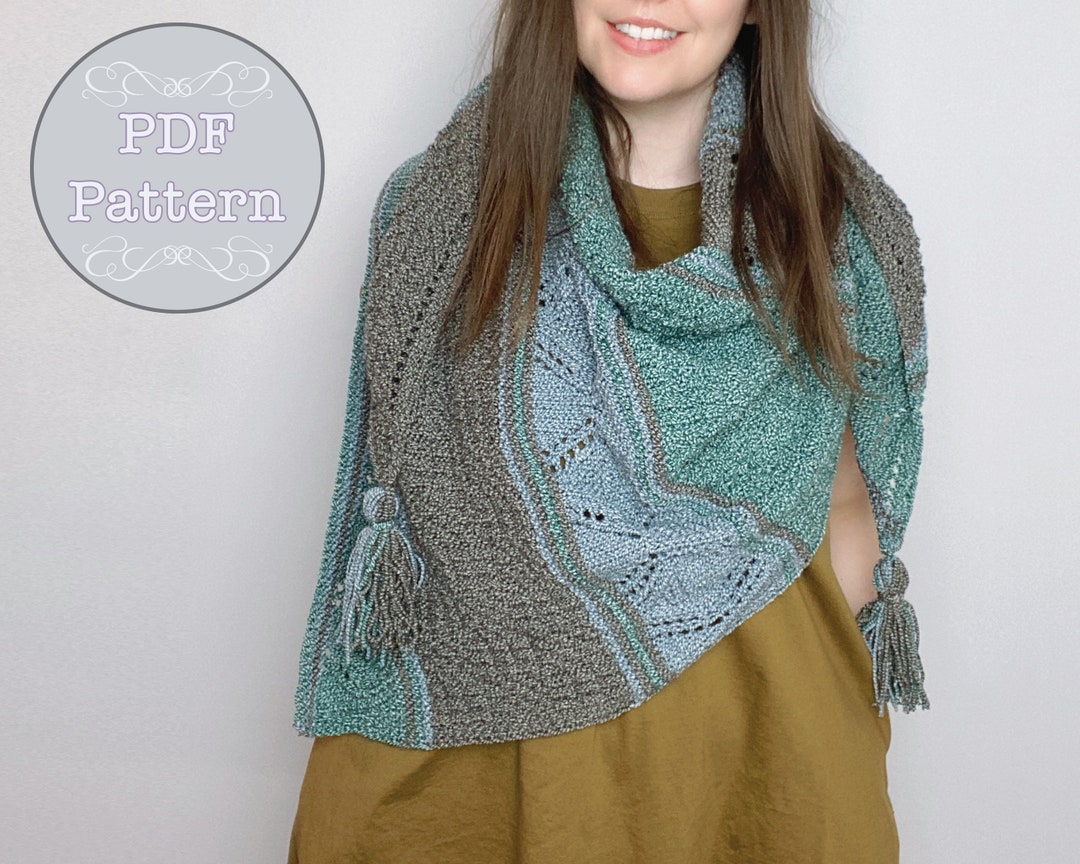 Kat's Runic Shawl Knitting Pattern, Wrap, Scarf, Knit, Handknit ...