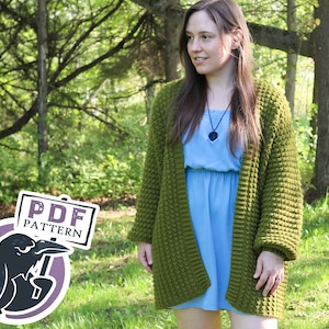 Olive this Cardigan Crochet Pattern, Oversized, boyfriend, sweater, tutorial, digital download, pdf, grandpa cardigan