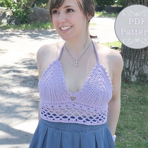 Country Festival Top Crochet Pattern, Halter top, crochet top, sleeveless top, digital download, pdf