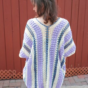 Wisteria Drops Kimono Crochet pattern, summer cardigan, poncho, bathing suit coverup, pdf, digital download image 2