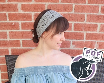 Walkiria Headband Knitting Pattern, knit, head band, summer, hair accessory, pdf, digital download