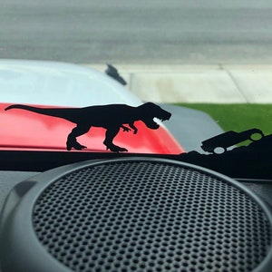 6 Jurassic Mini Dinosaur Decals for Vehicles