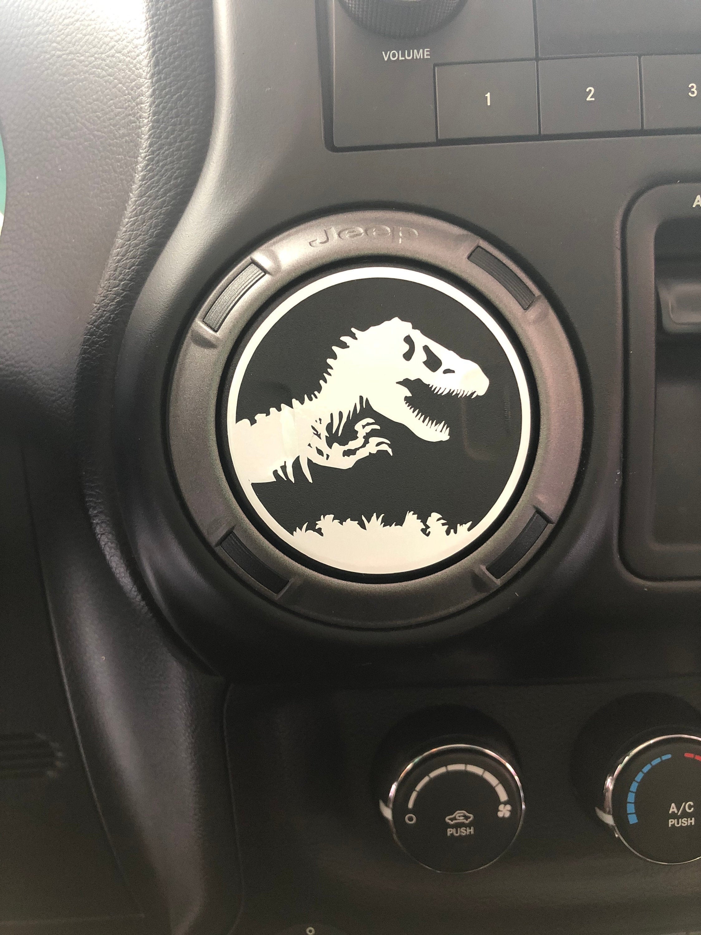 Jurassic Themed AC Vent Decals for Jeep JK/JL/Gladiator/Patriot