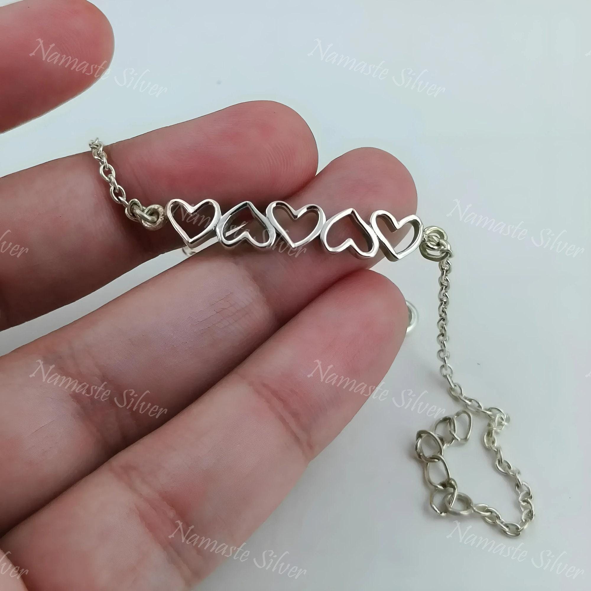 LUXILLA Heart Charm - 925 Sterling Silver With CZ, Perfect For Bracelets & Necklaces, Gift For Grandma, Wife, Best Friend - Valentine's Day, Mother's Day Jewelry
