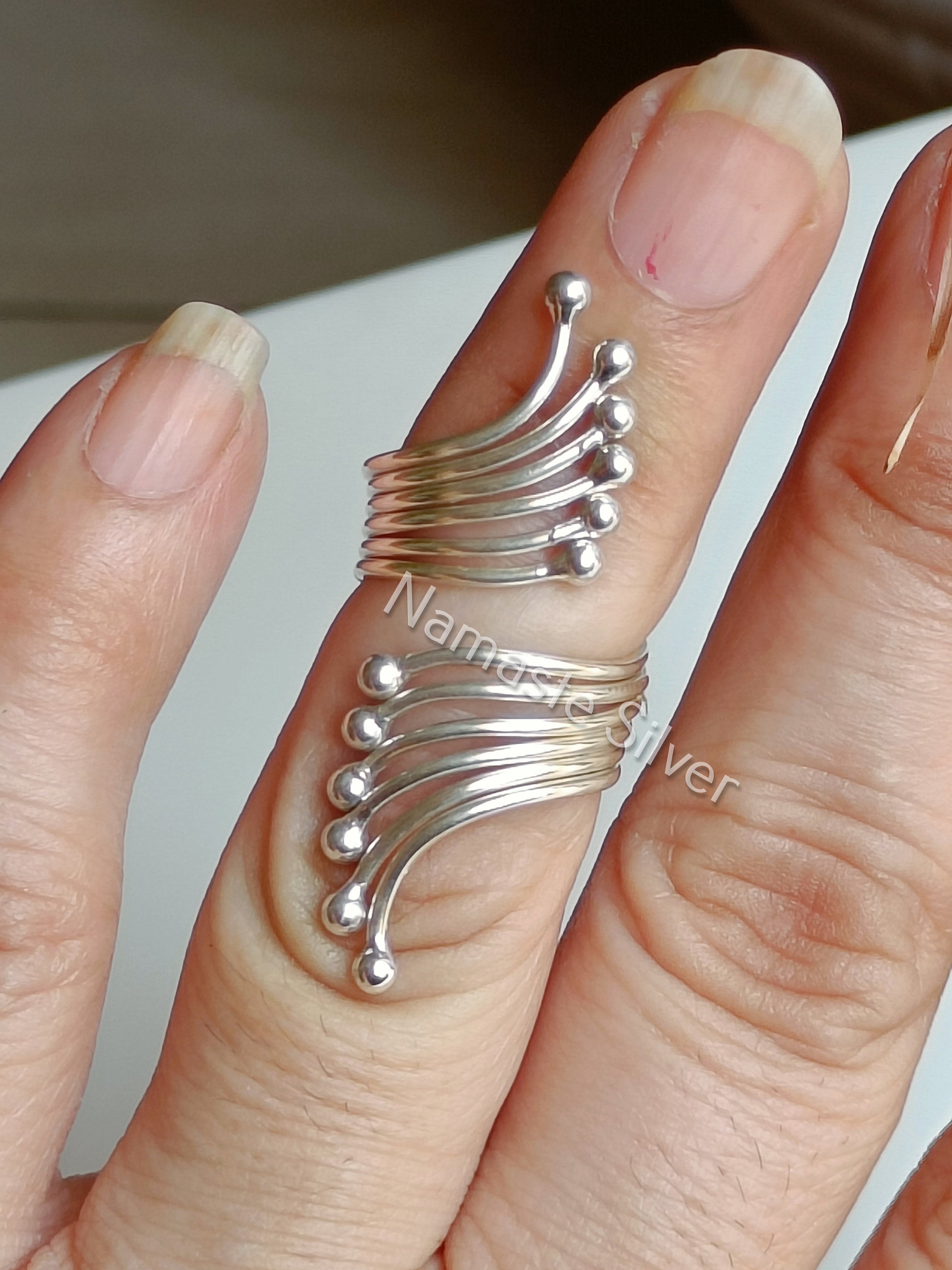 2022 new fashion 925 silver index finger ring female design small ope –  Planderful Shop