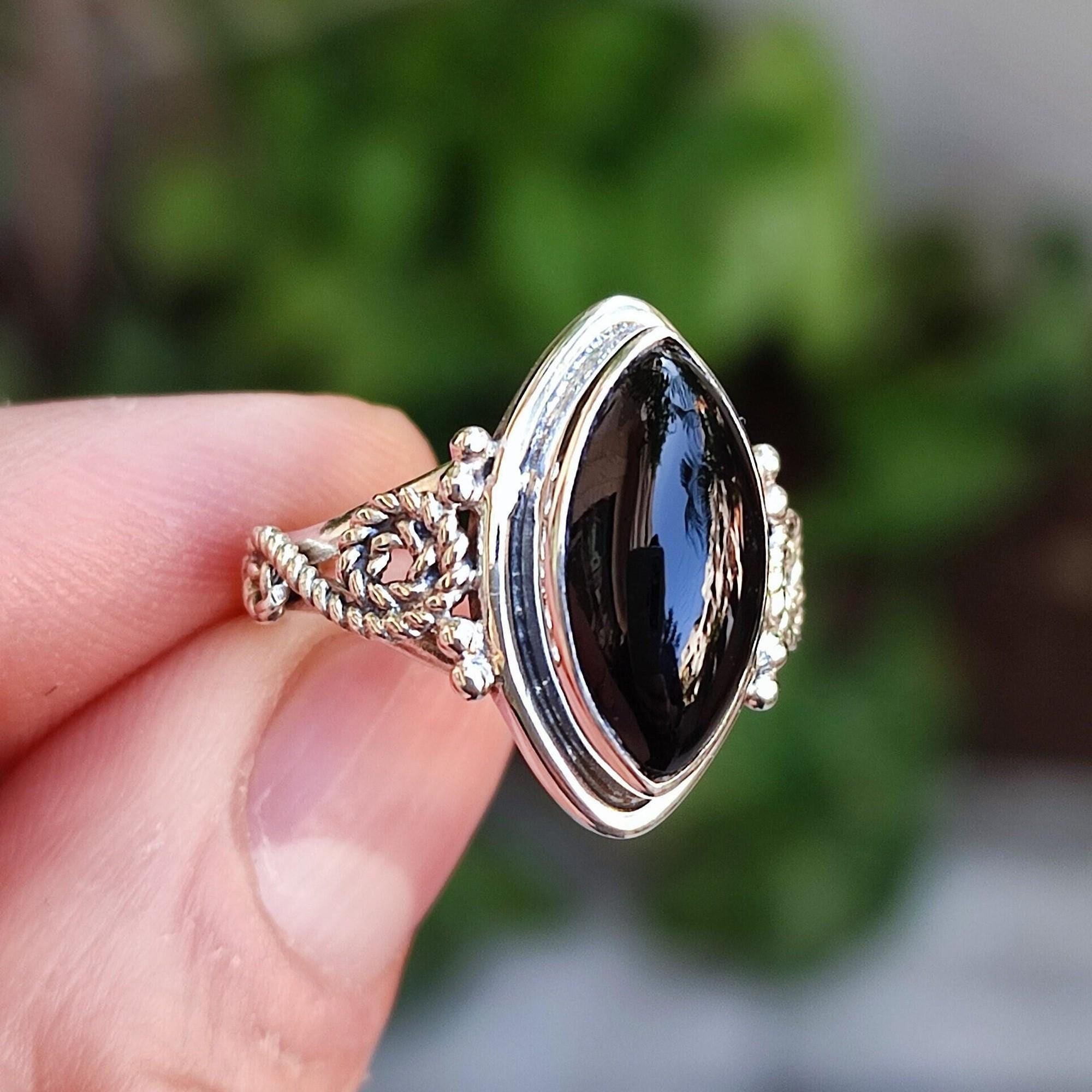 Anllo Rectangular De Plata De Ley Hecho A Mano De 4 Mm De Ancho