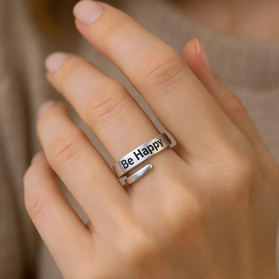 Minimalistic CZ 925 Sterling Silver Ring For Him (Adjustable