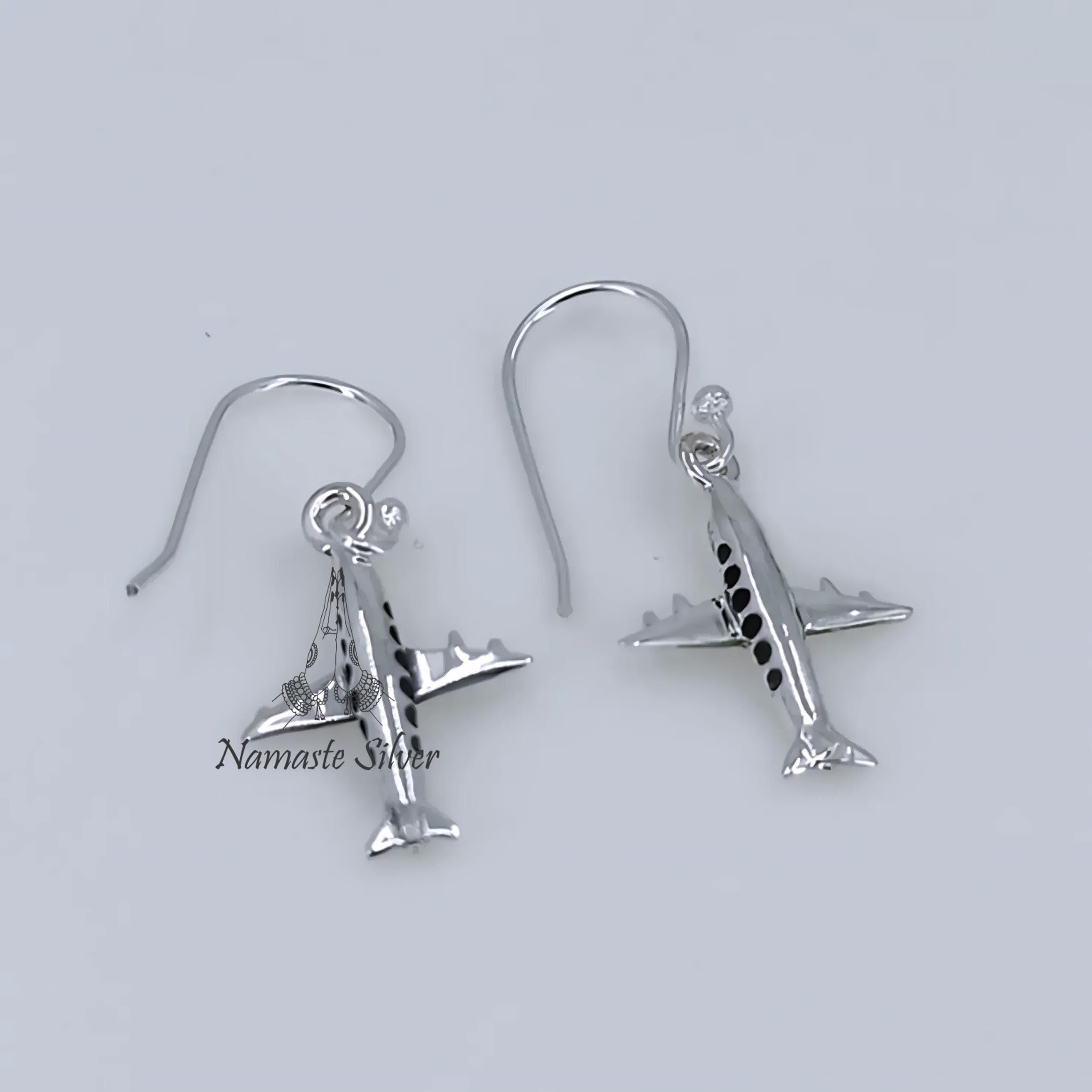 Orecchini Argento 925 Con Aeroplanino – Gioiello Nostalgico Per Donna
