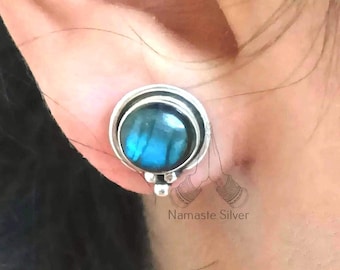 Orecchini in conchiglia di abalone, gioielli pendenti in conchiglia di paua fatti a mano in argento sterling 925 - Italia