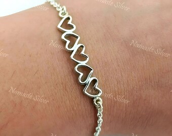 SILVER925 HEART MOTIF BRACELET/シルバー/ブレス SILVER925 HEART CHAIN BRACELET/シルバー/ブレス（LION HEART