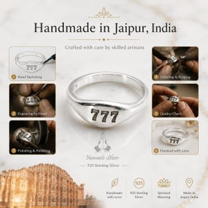 Angel Numbers Ring Sterling Silver Custom Engraved Spiritual Jewelry