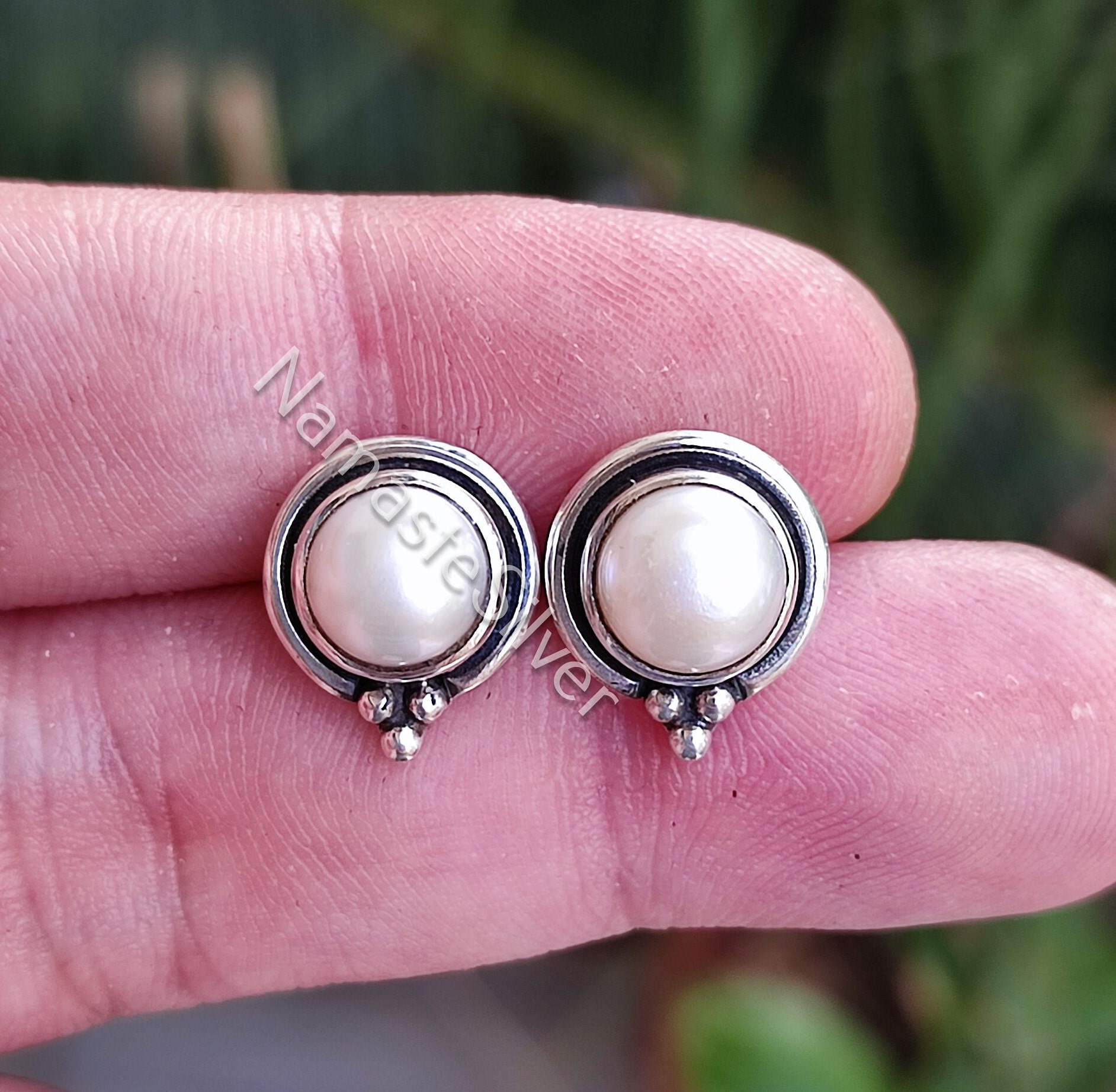 Sterling Silver Mother of Pearl Earrings, Oval Earring, Sterling Earrings,  Bridal Jewelry, Bridal Earrings