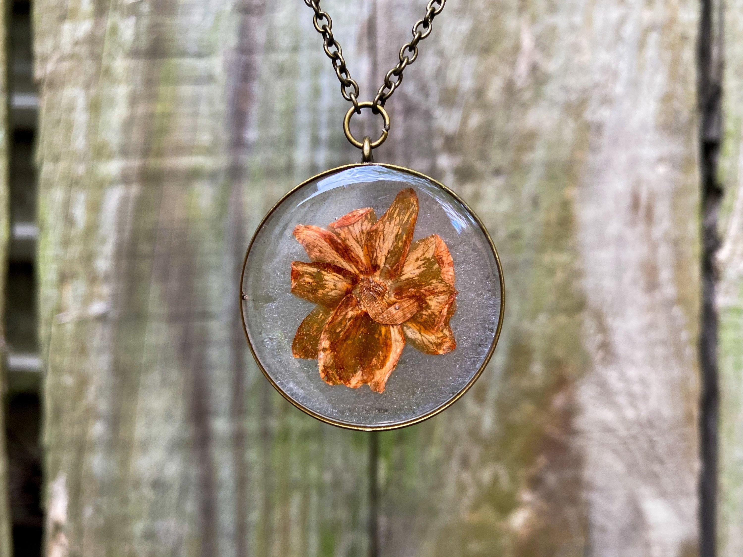Jasmine Flower Necklace Pressed & Dried Flowers Swamp Etsy
