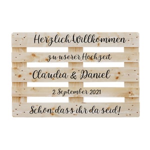 Sticker for Europallet Welcome, pallet sticker for the wedding, DIY decoration idea for a free wedding - 120 x 80 cm