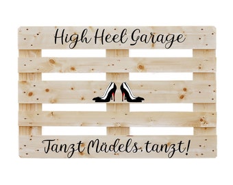 Sticker for Euro pallet High Heel Garage - free wedding ceremony - garden wedding - 120 x 80 cm